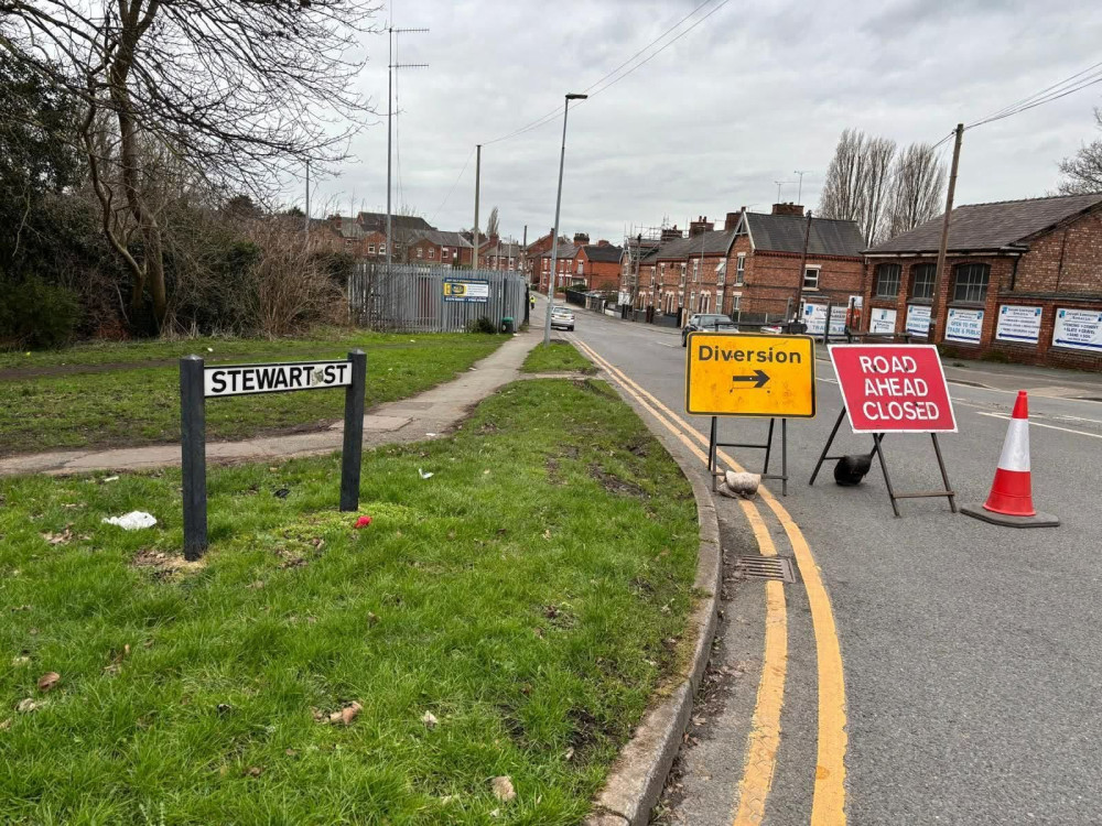 Stewart Street, between Alton Street and Langley Drive, reopened on Friday 6 March, with the road resurfacing pushed back until at least mid-June (Photo: Supplied).