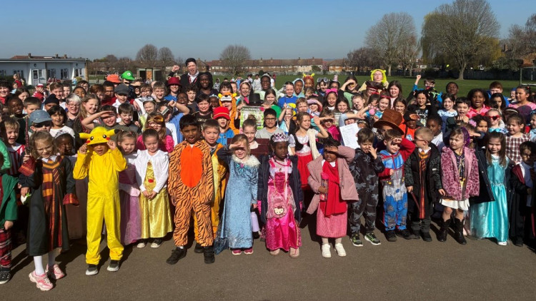 Pupils from Kenningtons Primary School, Aveley celebrate World Book Day