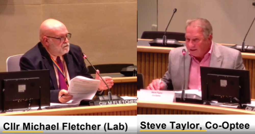Committee chairman Mike Fletcher and co-opted member Steve Taylor have been criticised by developer after committee rejected their application.