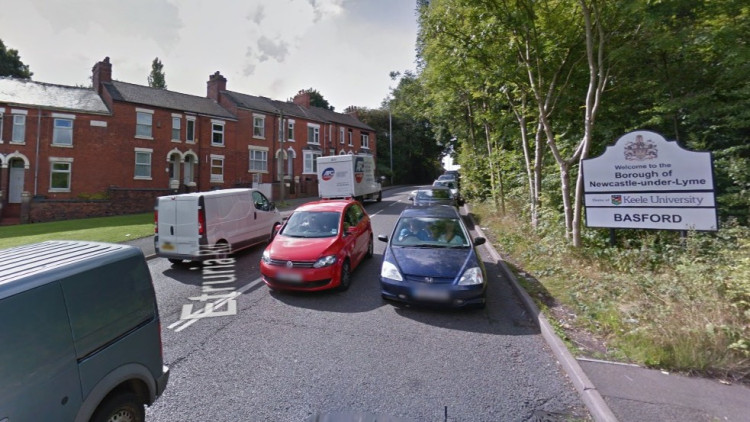 Traffic on the A53 Etruria Road at the entrance to Basford (image via Google Street View)