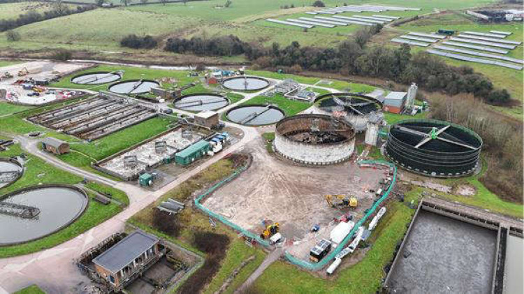 A £34.4m United Utilities upgrade programme has begun at the wastewater treatment works serving Crewe, aimed at improving water quality in the nearby River Weaver (Photo: United Utilities).