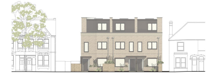 An artist impression of the proposed homes in Kew (credit: Planning application)