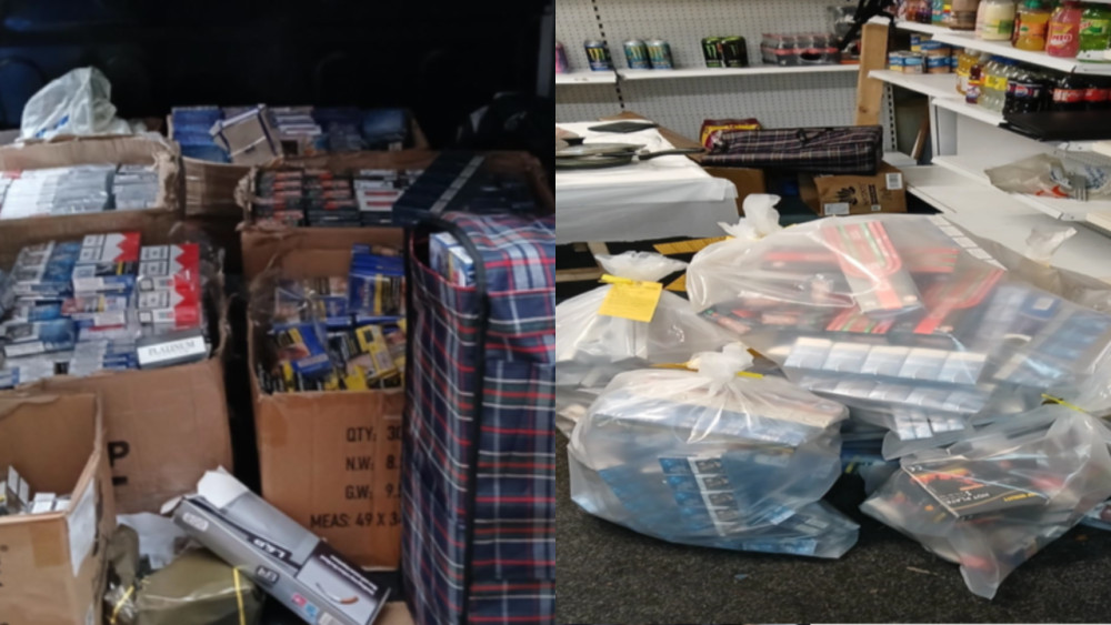 Trading Standards seized over £50,000 of illegal vapes, cigarettes and tobacco (images via Stoke-on-Trent City Council)