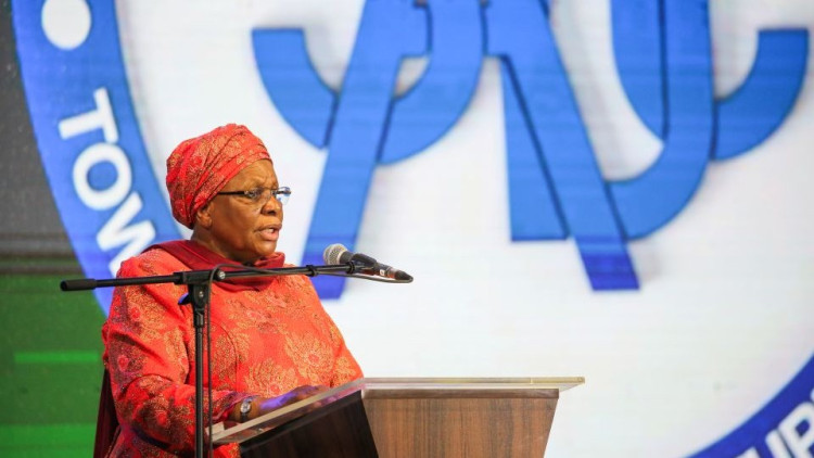 Netumbo Nandi-Ndaitwah made history in 2024 when she became Namibia's first female president (image via Keele)