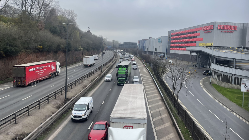 The M60 clockwise seen around 9.15am this morning (Image - Nub News)