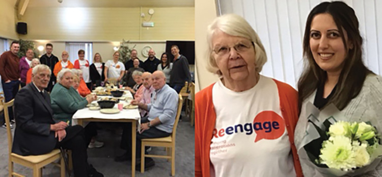 June Gilbody presented thank you flowers to Eylem Brooks after Sunday's event. 