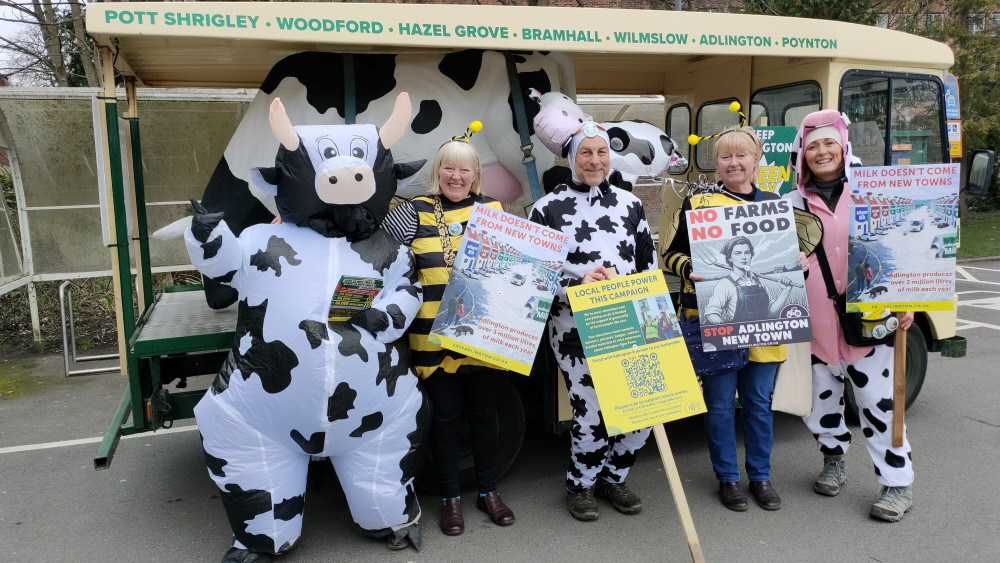 Adlington protestors took their campaign on the road on Saturday, March 7 (Credit: Gekko Media)