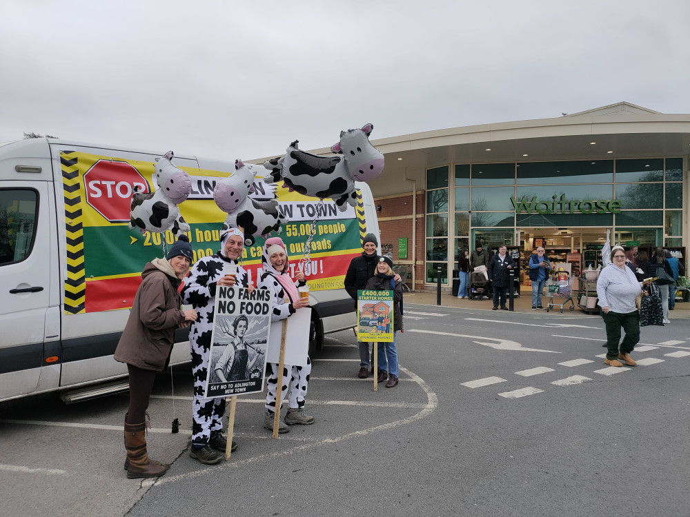 Adlington protestors took their campaign on the road on Saturday, March 7 (Credit: Gekko Media)