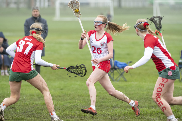 Lady Eleanor Holles School U19 A team in action at the lacrosse National Schools Championship (Image supplied)