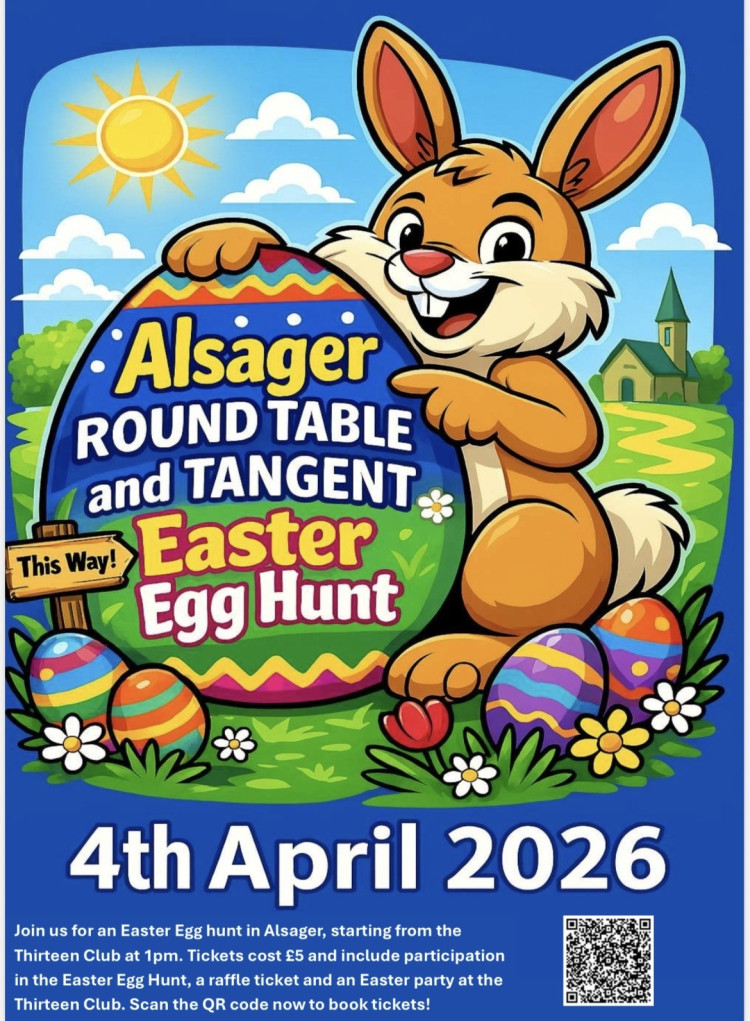 Alsager Round Table and Tanget have launched details of an Easter Egg Hunt taking place on 4 April. (Image: Alsager Round Table/Tangent) 