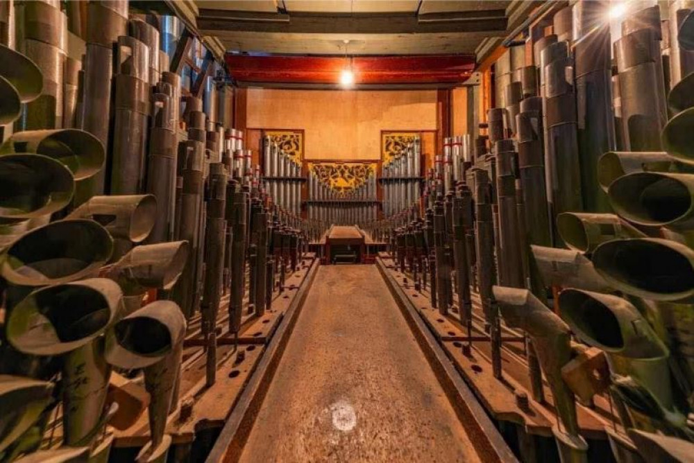 Wells Cathedral's Grand Organ is undergoing a major restoration at Harrison & Harrison. Expected return is in summer 2027 with fundraising ongoing.