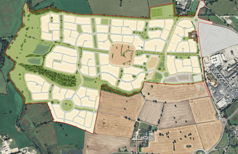 On Tuesday 10 March, Cheshire Fresh Ltd launched a public consultation for 2,100 new properties and 65,500 sq.ft of employment space at Weavers Green, near Leighton Hsopital and Bentley Motors (Photo: Cheshire Fresh Ltd).
