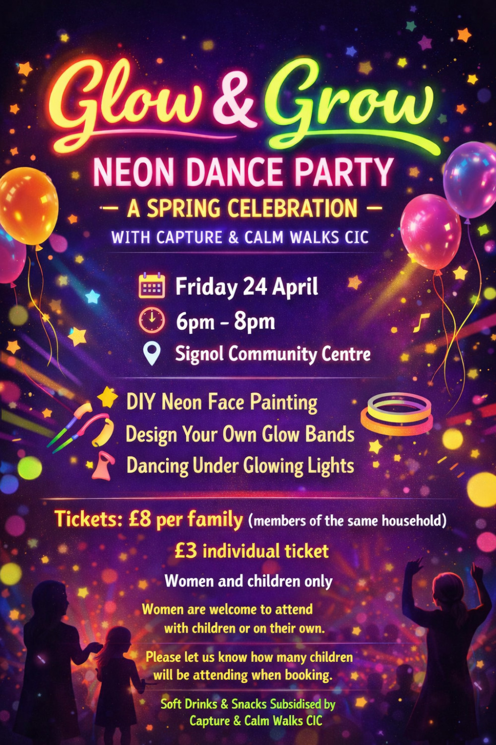 Glow & Grow Neon Dance Party: A Spring Celebration