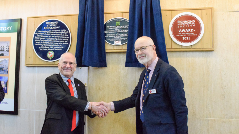 South Western Railway, Network Rail and Richmond Council were presented the award for their restoration work of Richmond station (credit: South Western Railway).