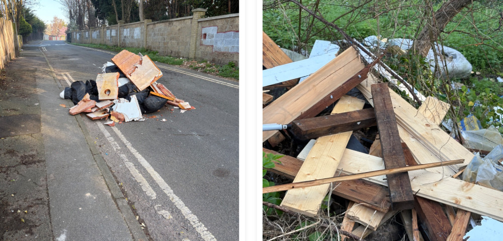 Residents have been angered by regualar flytipping on Dell Road. 