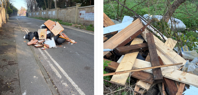 Residents have been angered by regualar flytipping on Dell Road. 