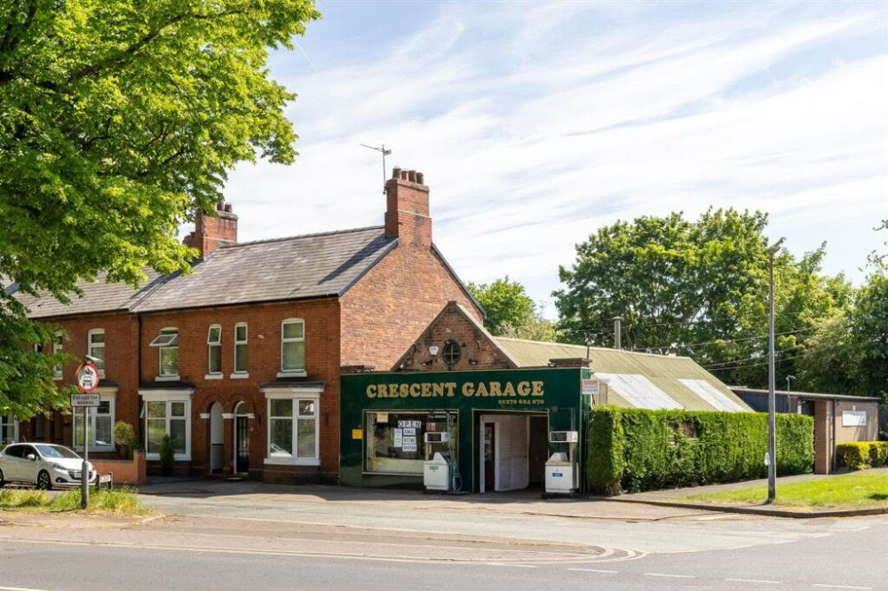 Crescent Garage, Nantwich, is being listed for sale at a guide price of £335,000 (Photo: Baker Wynne & Wilson Nantwich).