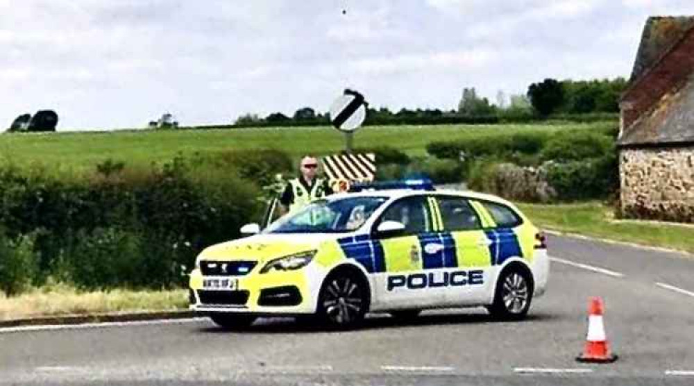 The road to Foremark had to be closed off at Ticknall last month. Photo: Swadlincote SNT