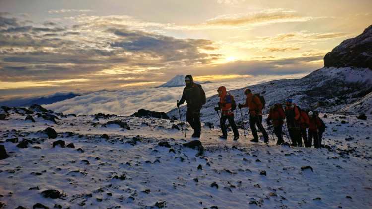 Andrew climbed six volcanoes in Ecuador in January to raise money for Dougie Mac (image via Dougie Mac)