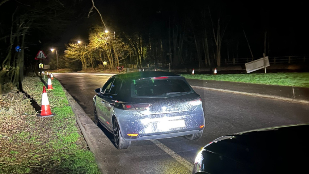The Seat was stopped on the A46 at Stoneleigh (image via Warwickshire OPU)