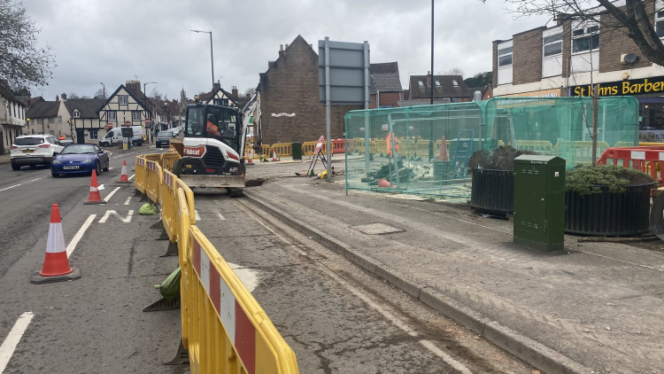 Roadworks continue at St John’s (image by Nub News)