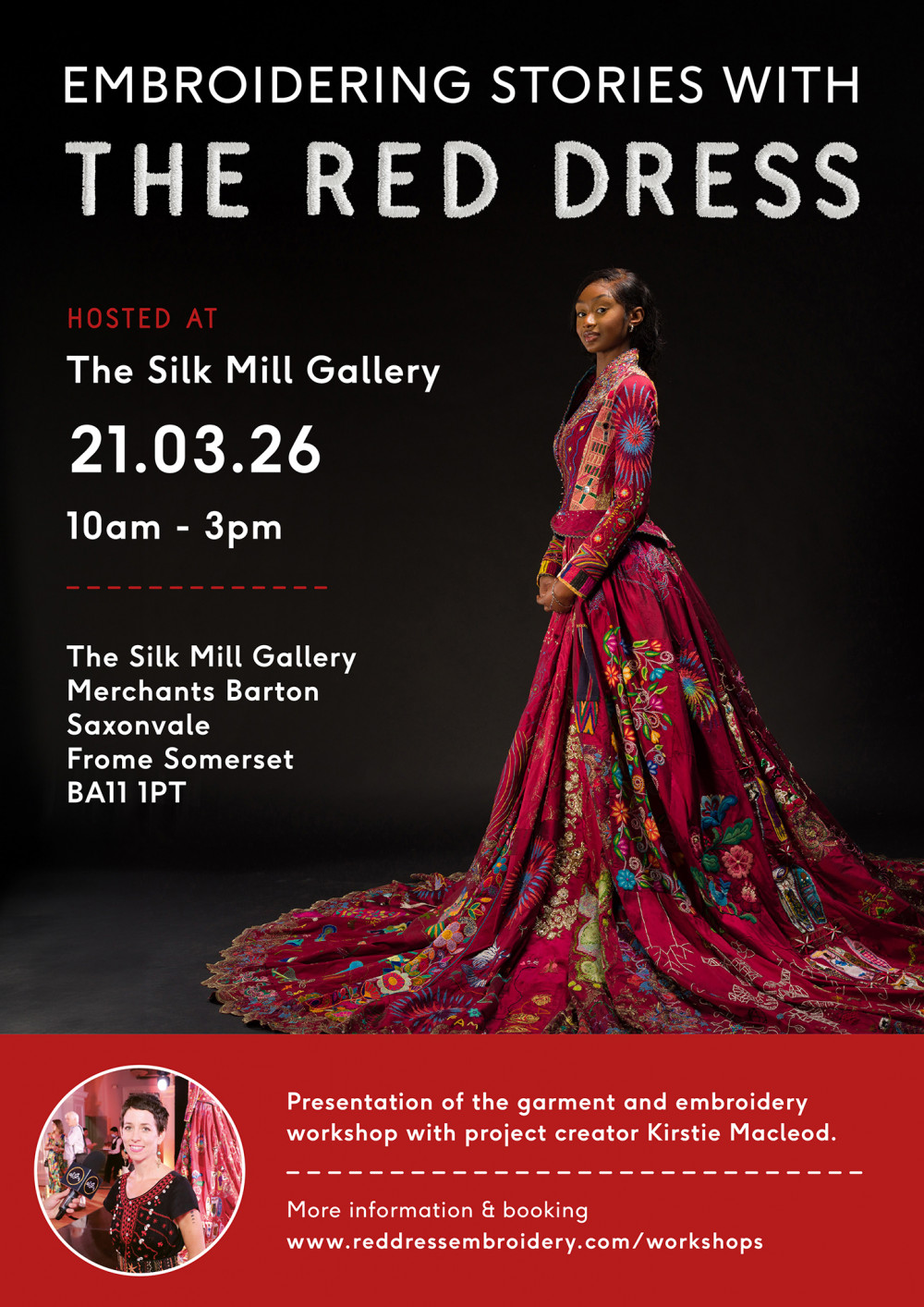 Embroiderig Stories with The Red Dress