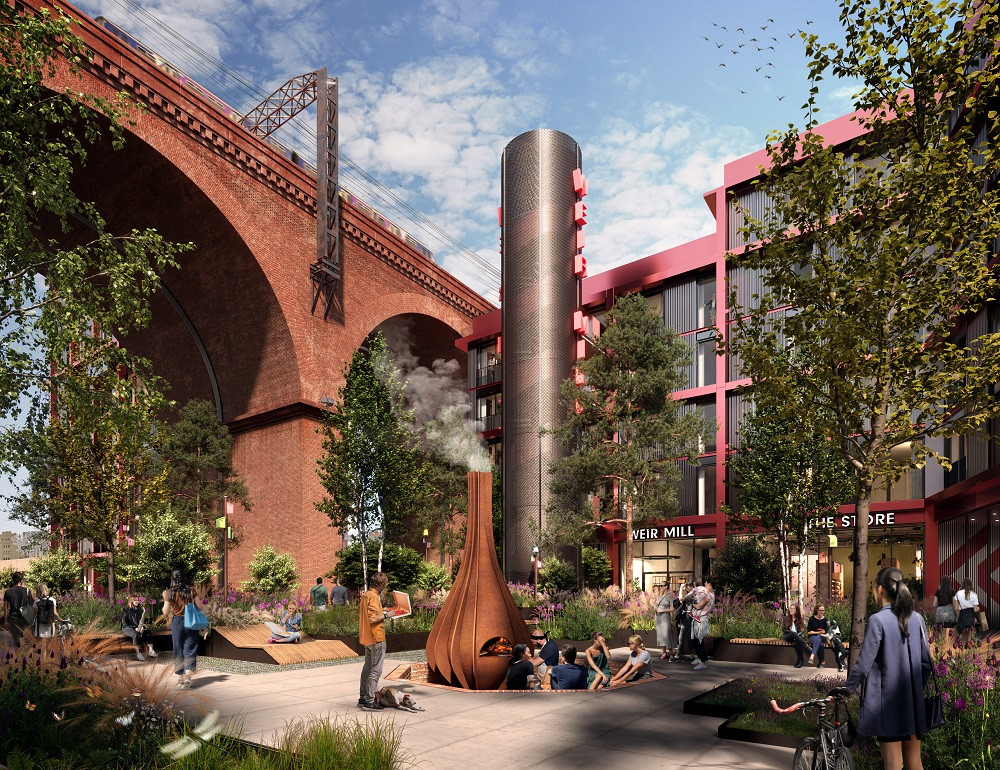 Weir Mill is an ongoing project which is currently being delivered with the help of Stockport MDC (Image - Stockport Council)