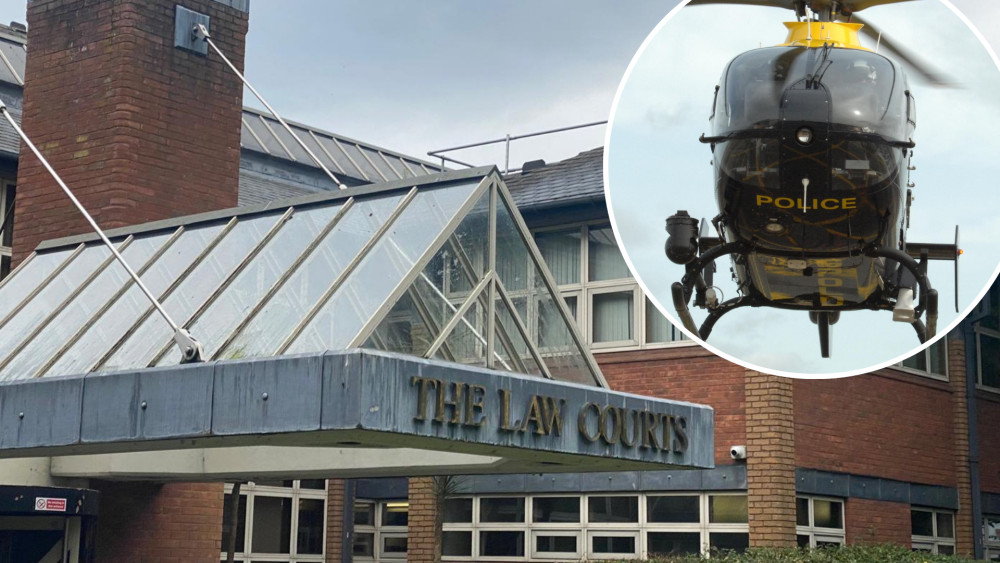 A 32-year-old man has been arrested following a manhunt involving a police helicopter (Credit: Nub News/NPAS)