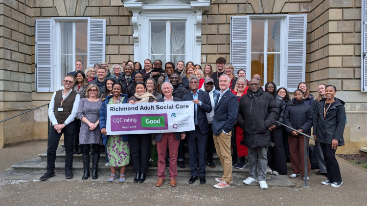 Richmond Council's adult social services team celebrating the 'good' rating (credit: Richmond Council).