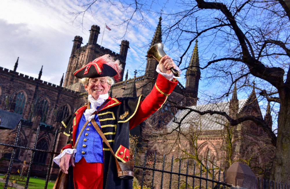 David has been Chester's town crier for 27 years and lives in the city (Image via: Marketing Cheshire)