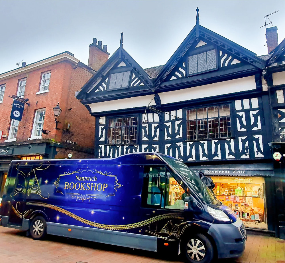 Nantwich Bookshop and Coffee Lounge's new 'Book Bus' taking books directly into the local community (Photo: Jonathan White).