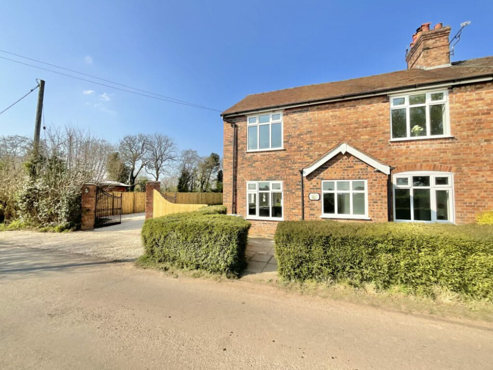 The three-bedroom semi-detached cottage at Kinsey Heath, Audlem (Photo: James Du Pavey).