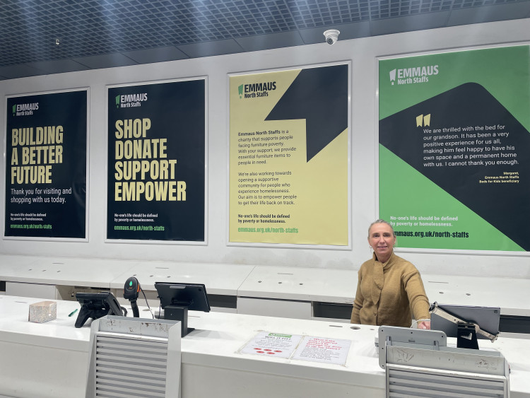 Shop General Manager at Emmaus North Staffs, Tish Cooke (image via Sonya Farrall)