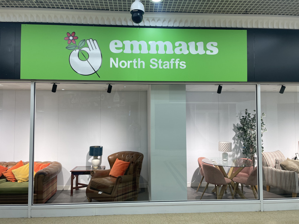 Emmaus North Staffs main shop in Potteries Centre (image via Sonya Farrall)