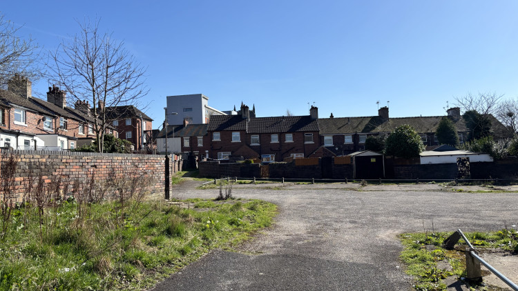 Permission in principle is being sought for a two storey apartment block on vacant land at Dunkirk (image via Nub News)