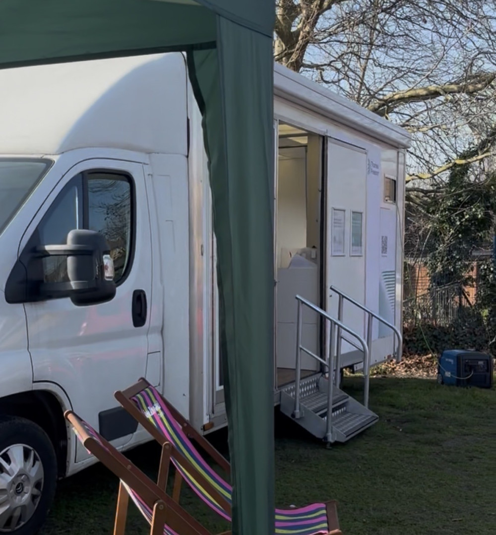The health bus on its recent visit to Grays.