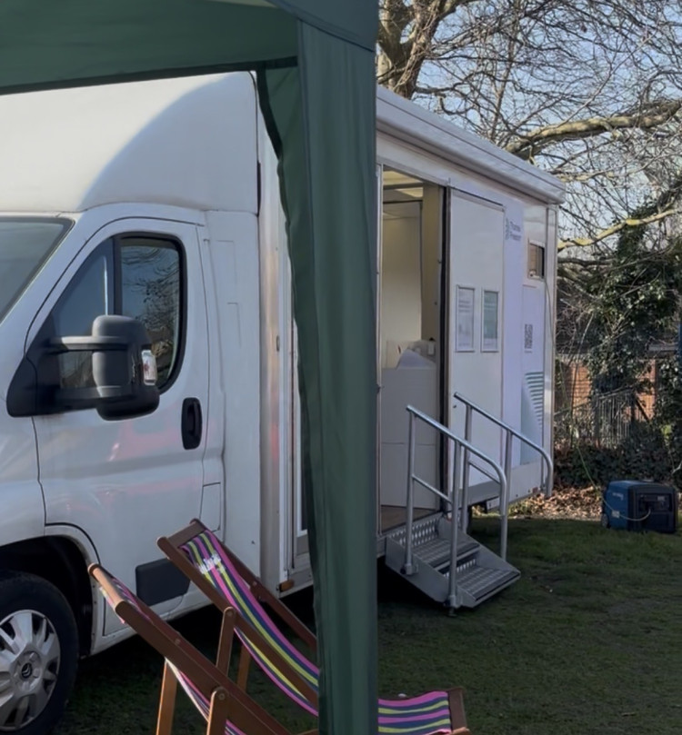 The health bus on its recent visit to Grays.