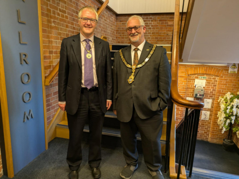 Cllr Sam Corcoran (left), currently deputy mayor of Sandbach will take over as Sandbach mayor on 20th May.  (Photo: Nub News)