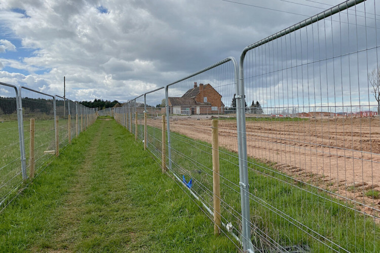 HS2 works near Kingswood Farm, Dalehouse Lane in 2022 (image by Robin Stott)
