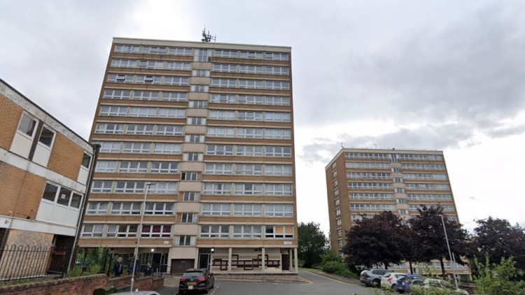 Westwood Court and Wellington Court in Hanley, Stoke-on-Trent (image via Google Street View)