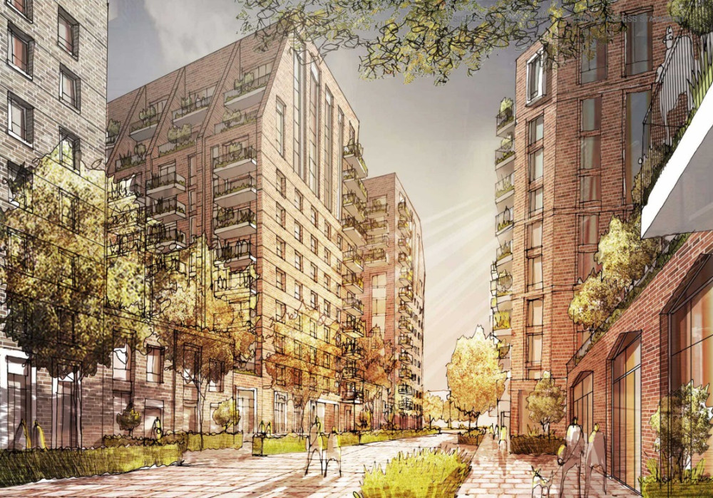 Visualisation of Signal Park, Tolworth, once phase two is completed. (Credit: Countryside Partnerships/The Guinness Partnership/PRP, provided in Kingston Council planning documents)