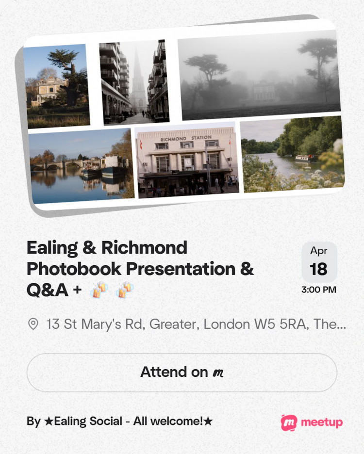 Richmond and Ealing Photobook presentation & drinks 18 April at 3pm