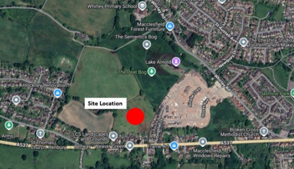 Map showing site of the proposed stables (Credit: LDRS)