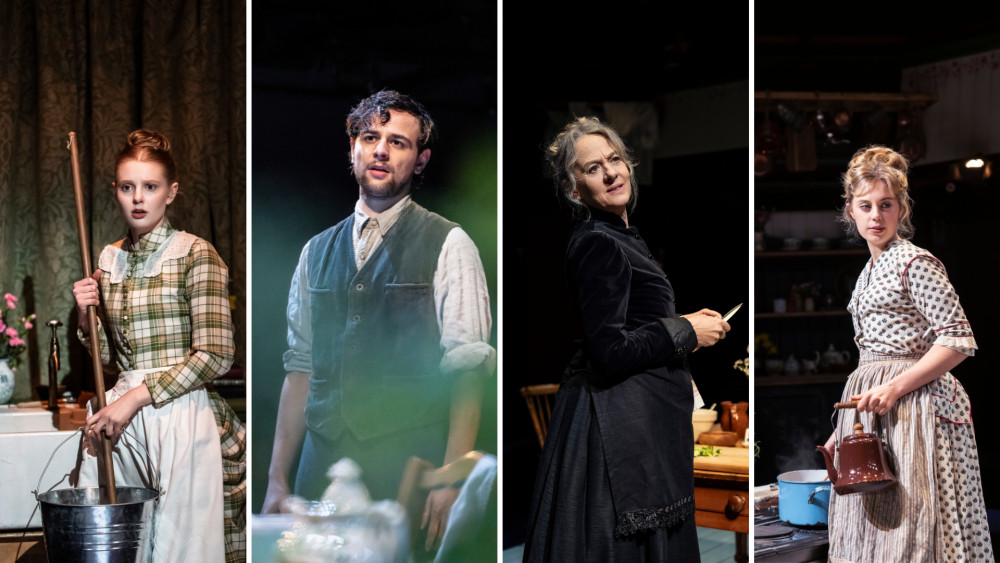 (Left to right) Amber van der Brugge as Anna van Gogh, Rawaed Asde as Sam Plowman, Niamh Cusack as Ursula and Ayesha Ostler as Eugenie Loyer in Vincent in Brixton (credit: Johan Persson).