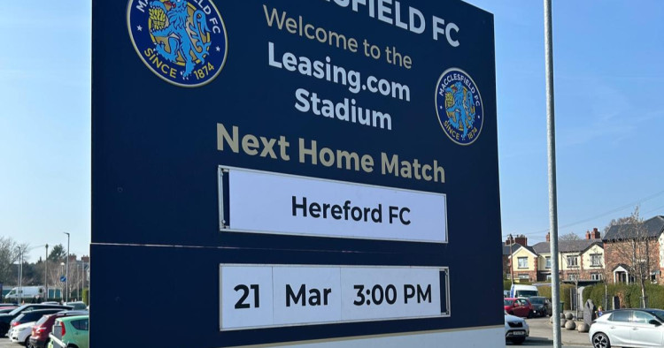 Macclesfield welcomed Hereford to the Leasing.com Stadium on Saturday, March 21 (Credit: Oliver Evans)