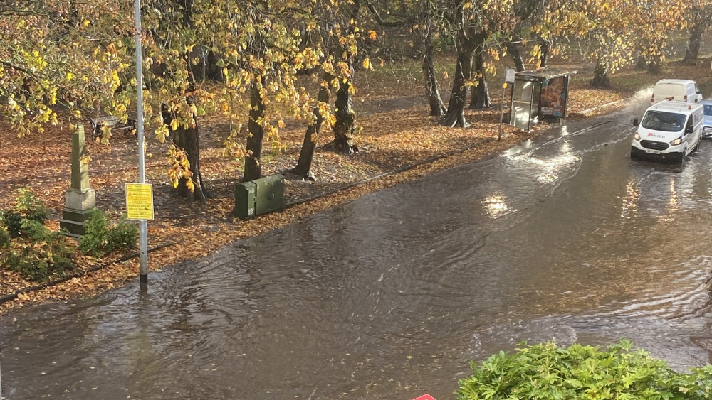 Flooding in London Road, Stoke-on-Trent, in October 2025 (image via Phil Corrigan - LDR)
