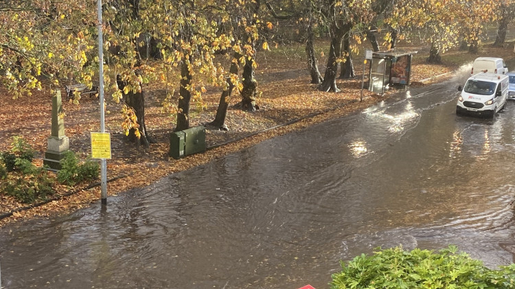 Flooding in London Road, Stoke-on-Trent, in October 2025 (image via Phil Corrigan - LDR)