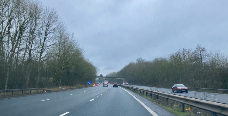 Roadworks continued on the A46 over the weekend (image by Nub News)