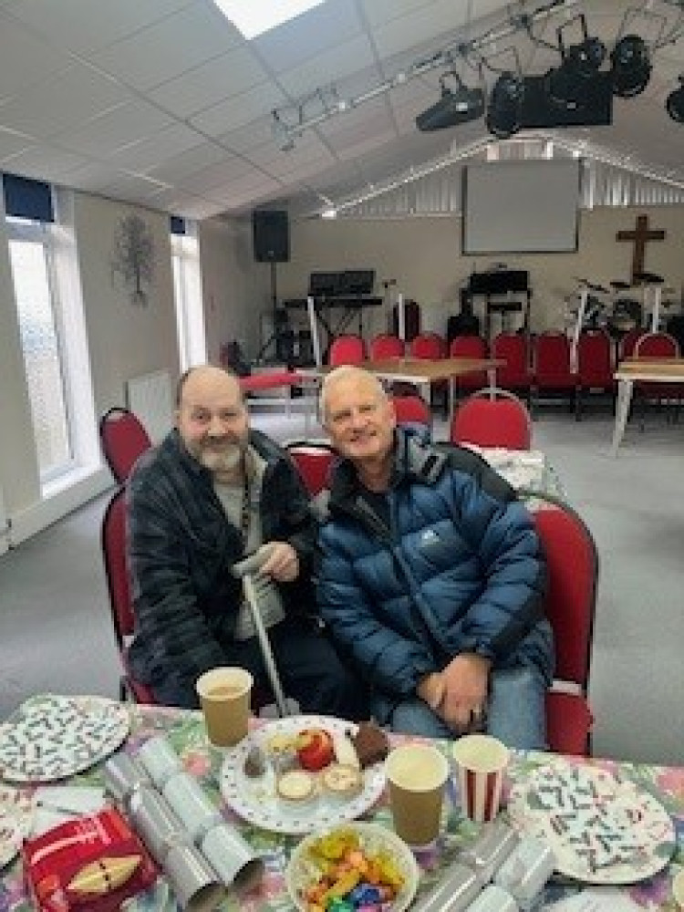 Alsager Community Support's befriender, Mark, with Joe who he has loiterally helped 'et back on his feet'. (Photo: Alsager Community Support)