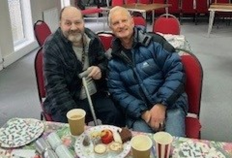 Alsager Community Support's befriender, Mark, with Joe who he has loiterally helped 'et back on his feet'. (Photo: Alsager Community Support)